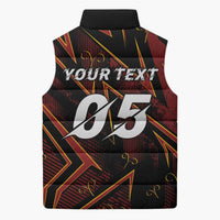 Custom Aries Zodiac Sleeveless Puffer Jacket With Bold Triangle