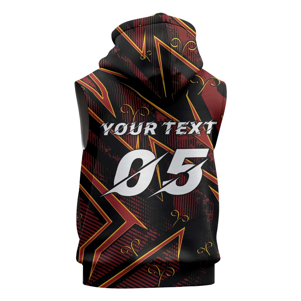 Custom Aries Zodiac Sleeveless Zip Hoodie With Bold Triangle