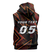 Custom Aries Zodiac Sleeveless Zip Hoodie With Bold Triangle