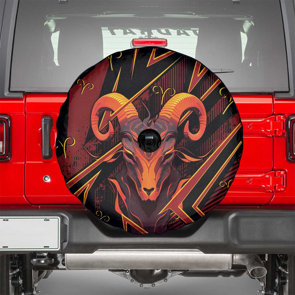Aries Zodiac Spare Tire Cover With Bold Triangle