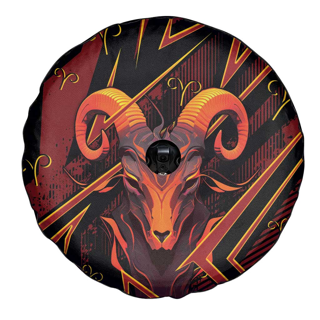 Aries Zodiac Spare Tire Cover With Bold Triangle