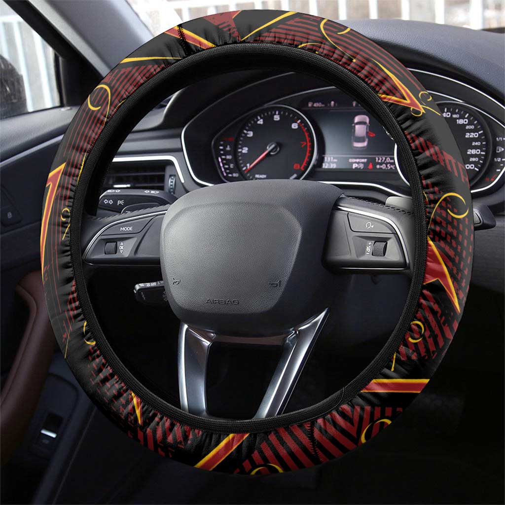 Aries Zodiac Steering Wheel Cover With Bold Triangle