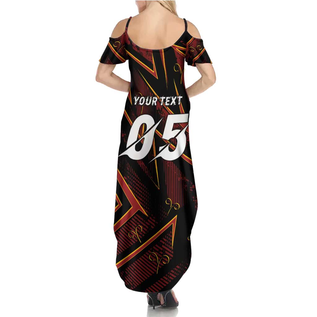 Custom Aries Zodiac Summer Maxi Dress With Bold Triangle