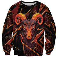 Custom Aries Zodiac Sweatshirt With Bold Triangle