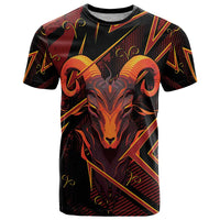 Custom Aries Zodiac T Shirt With Bold Triangle