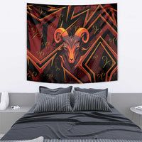 Aries Zodiac Tapestry With Bold Triangle