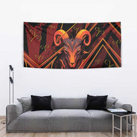 Aries Zodiac Tapestry With Bold Triangle