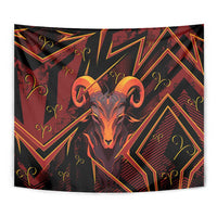 Aries Zodiac Tapestry With Bold Triangle