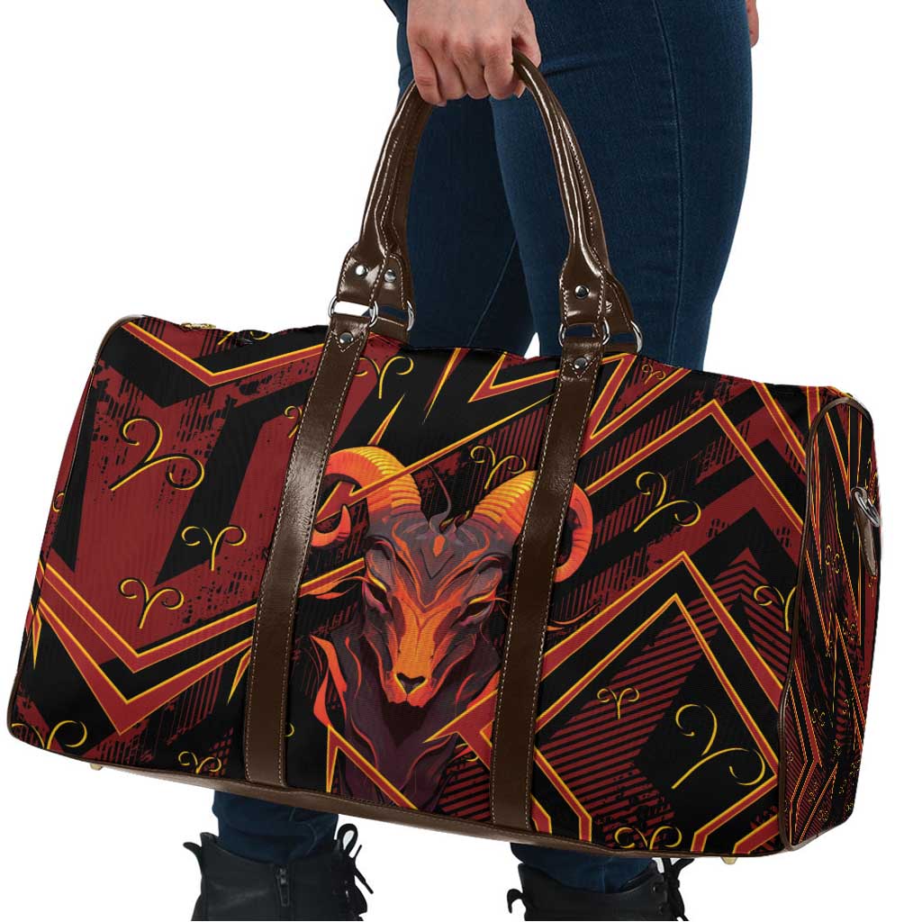 Aries Zodiac Travel Bag With Bold Triangle