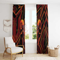 Aries Zodiac Window Curtain With Bold Triangle
