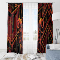 Aries Zodiac Window Curtain With Bold Triangle