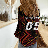 Custom Aries Zodiac Women Casual Shirt With Bold Triangle