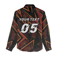 Custom Aries Zodiac Women Casual Shirt With Bold Triangle