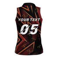 Custom Aries Zodiac Women Sleeveless Polo Shirt With Bold Triangle