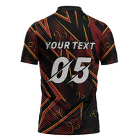 Custom Aries Zodiac Zipper Polo Shirt With Bold Triangle