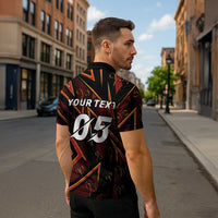 Custom Aries Zodiac Zipper Polo Shirt With Bold Triangle