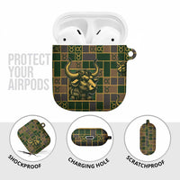 Taurus Zodiac AirPods Case Checkered Pattern