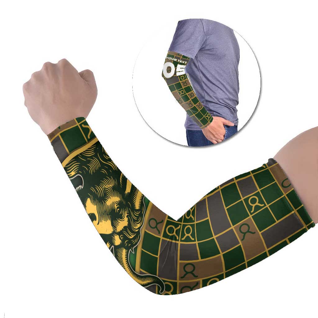 Custom Taurus Zodiac Arm Sleeves Checkered Pattern