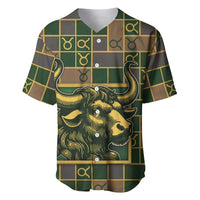 Custom Taurus Zodiac Baseball Jersey Checkered Pattern