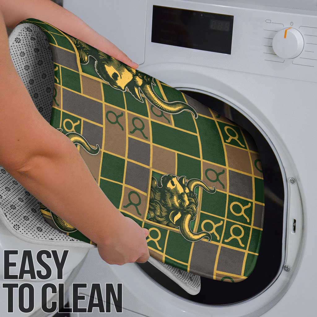 Taurus Zodiac Bathroom Set Checkered Pattern