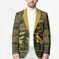 Custom Taurus Zodiac Blazer Checkered Pattern
