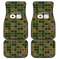 Custom Taurus Zodiac Car Mats Checkered Pattern