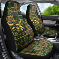 Taurus Zodiac Car Seat Cover Checkered Pattern