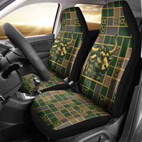 Taurus Zodiac Car Seat Cover Checkered Pattern