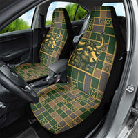 Taurus Zodiac Car Seat Cover Checkered Pattern