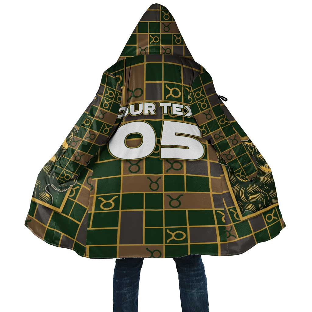 Custom Taurus Zodiac Cloak Checkered Pattern