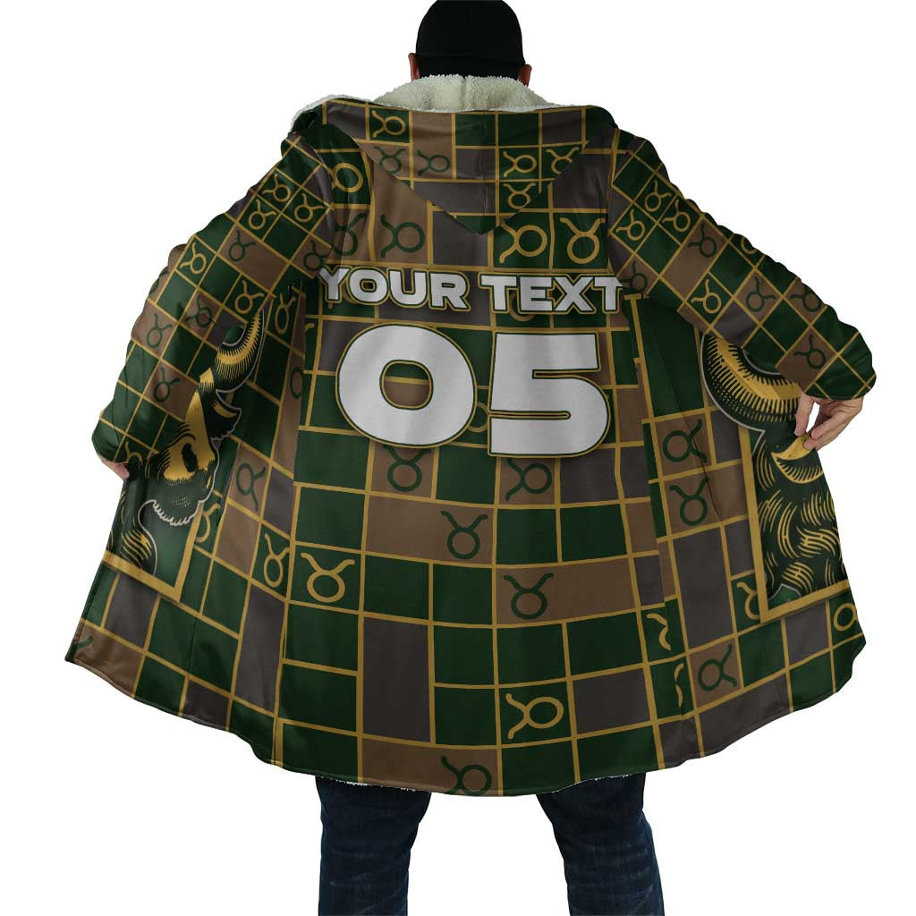 Custom Taurus Zodiac Cloak Checkered Pattern