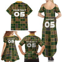 Custom Taurus Zodiac Family Matching Summer Maxi Dress and Hawaiian Shirt Checkered Pattern
