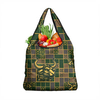 Taurus Zodiac Grocery Bag Checkered Pattern