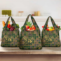 Taurus Zodiac Grocery Bag Checkered Pattern
