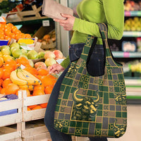 Taurus Zodiac Grocery Bag Checkered Pattern