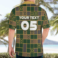 Custom Taurus Zodiac Hawaiian Shirt Checkered Pattern
