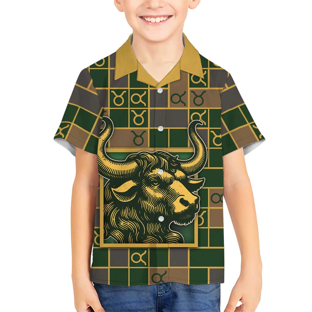 Custom Taurus Zodiac Hawaiian Shirt Checkered Pattern