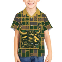 Custom Taurus Zodiac Hawaiian Shirt Checkered Pattern