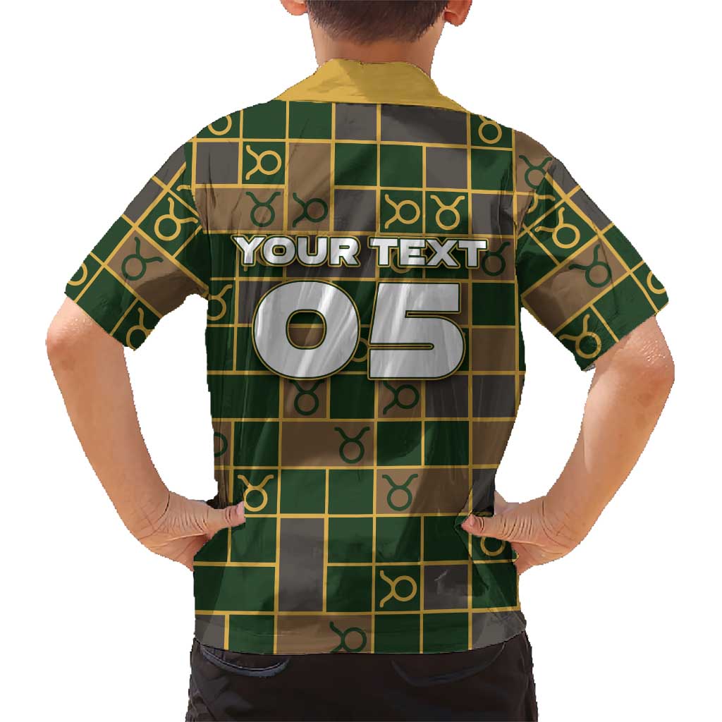 Custom Taurus Zodiac Hawaiian Shirt Checkered Pattern