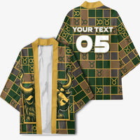 Custom Taurus Zodiac Kimono Checkered Pattern