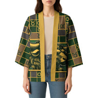 Custom Taurus Zodiac Kimono Checkered Pattern