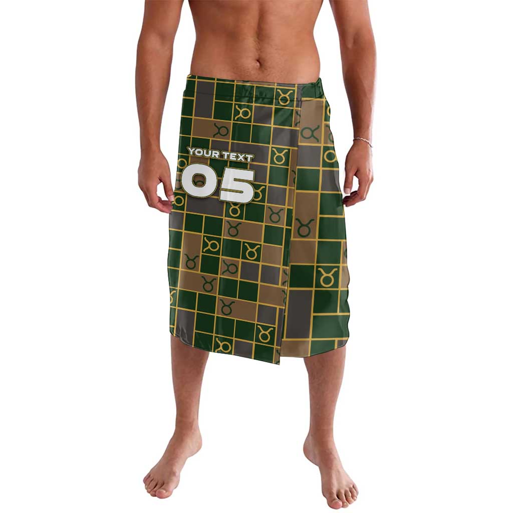 Custom Taurus Zodiac Lavalava Checkered Pattern