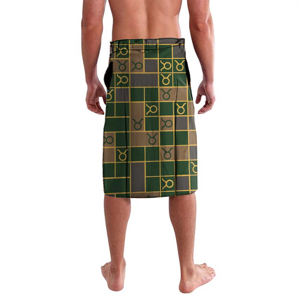 Custom Taurus Zodiac Lavalava Checkered Pattern
