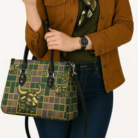 Taurus Zodiac Leather Bag Checkered Pattern
