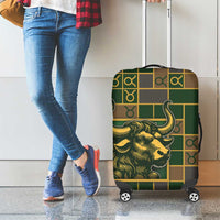 Taurus Zodiac Luggage Cover Checkered Pattern