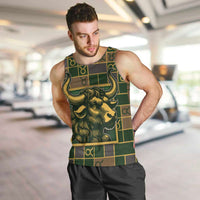 Custom Taurus Zodiac Men Tank Top Checkered Pattern