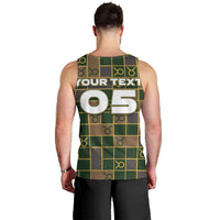 Custom Taurus Zodiac Men Tank Top Checkered Pattern