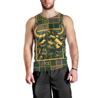 Custom Taurus Zodiac Men Tank Top Checkered Pattern