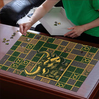 Taurus Zodiac Puzzle Checkered Pattern