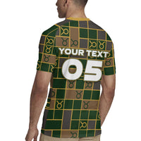 Custom Taurus Zodiac Rugby Jersey Checkered Pattern